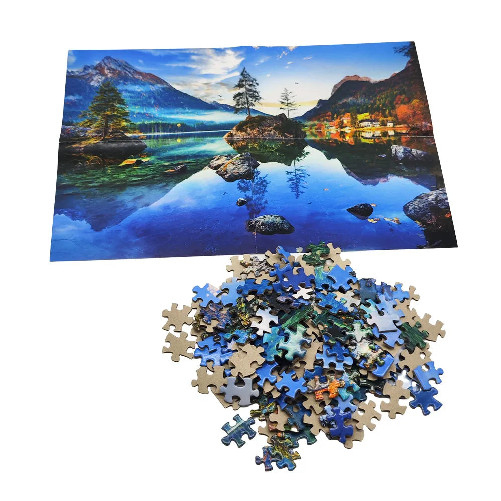 Wholesale Custom Printing Adults Jigsaw Puzzle Game 500-1000 Pieces Educational Toy Made Paper Manufactured Customized Puzzle