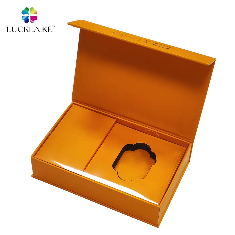 Custom Designed Cardboard Foldable Headphones Box Sponge Magnetic Lid Matt Lamination for Headset Electronics Earphone Packaging