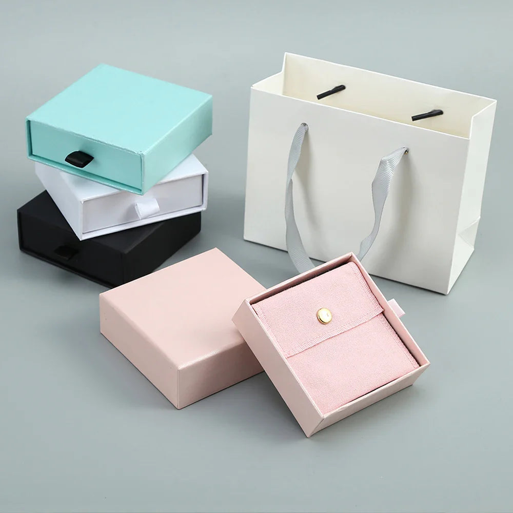 High Quality Paper Cardboard Jewelry Gift Boxes Colorful Paper Sliding Drawer Cardboard Box Drawer Box Sliding Gift