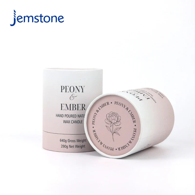 Custom Eco-Friendly Luxury Kraft Craft Candle Cans Cardboard Cylinder Packaging Round Paper Tube Packaging Boxes for Candle