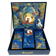 Customized Design Book Shaped Box With Ribbons Luxury Gift Boxes for Moon Cakes Packaging Food Wrapping With Cardboard Paper