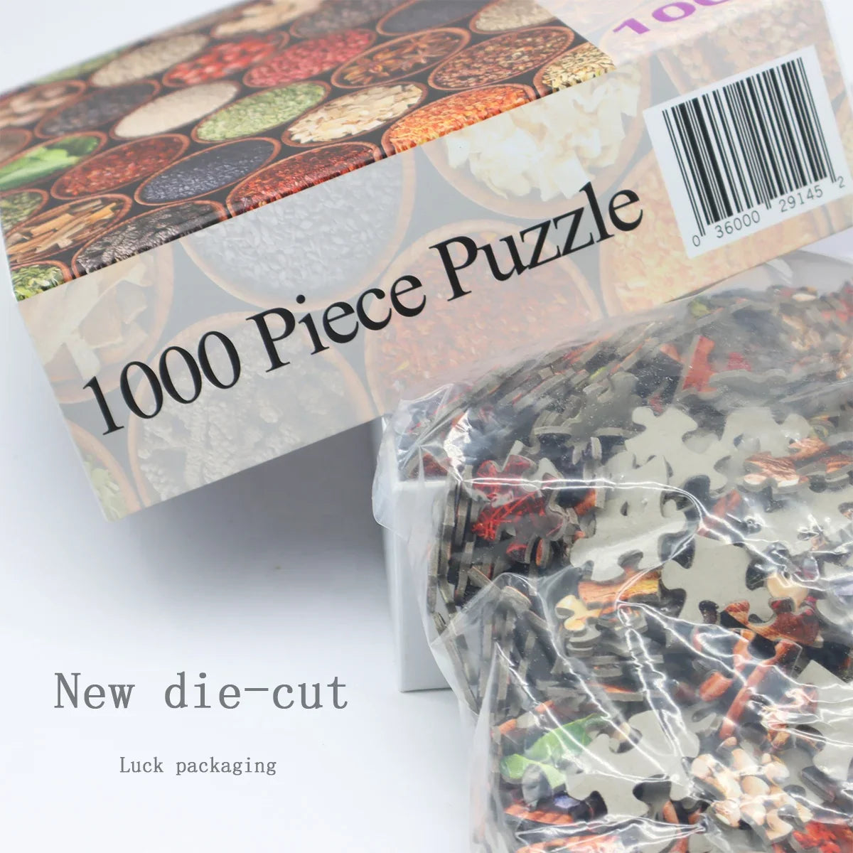 Dongguan Factory Wholesale Custom Printable 1000 Pieces Die Cut Paper Cardboard Jigsaw Puzzle for Adult Promotion Gift