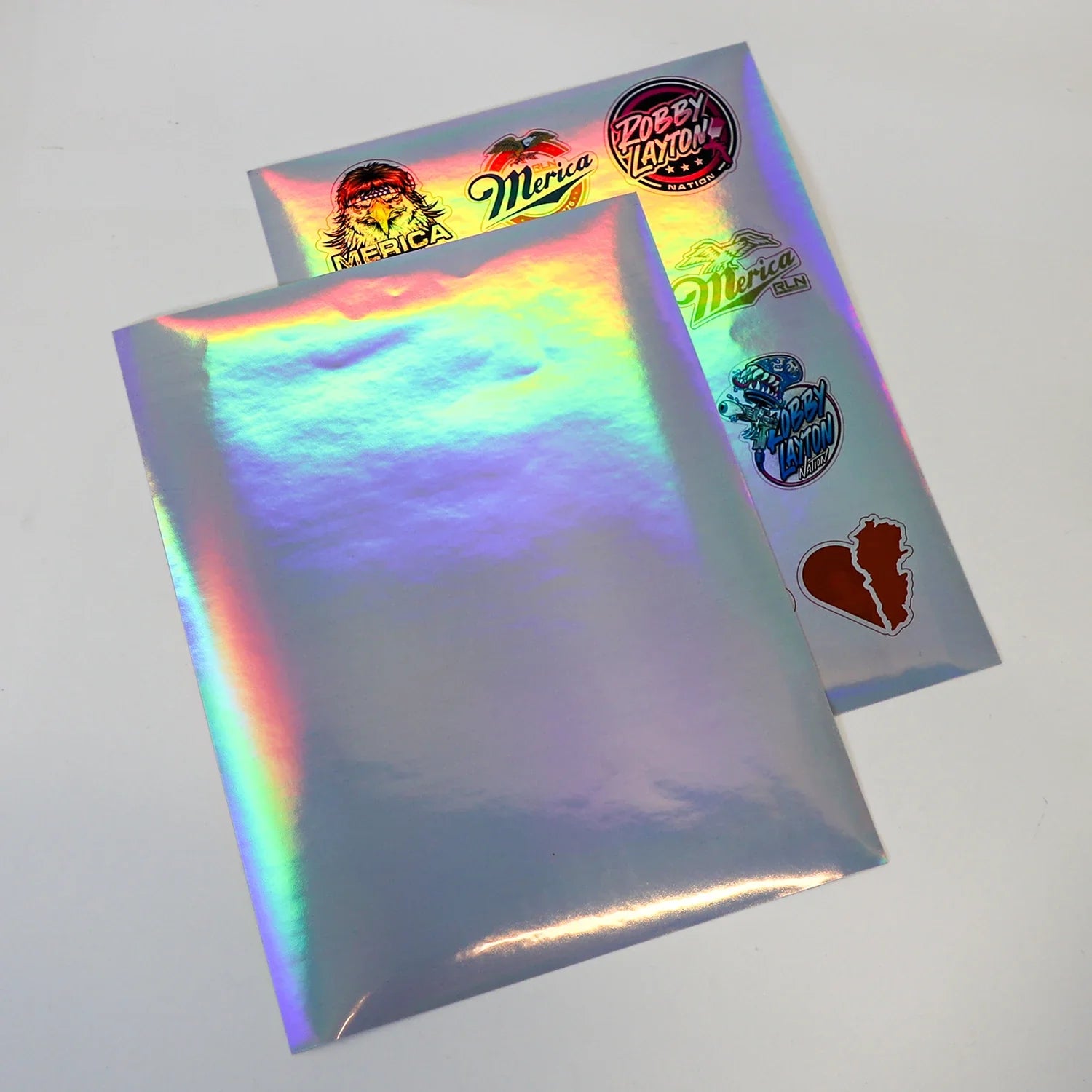 210X297mm A4 Waterproof Vinyl Sticker Paper Holographic Inkjet Printable Die Cut Self-Adhesive Water Activated for Easy Adhesion
