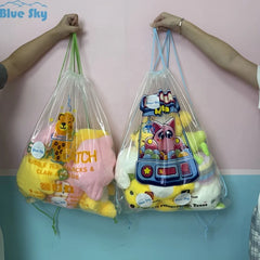OEM/ODM Customized Toy Doll Transparent Drawstring Backpack Wholesale Clear Plastic Drawstring Backpack for Claw Stuffed Animal