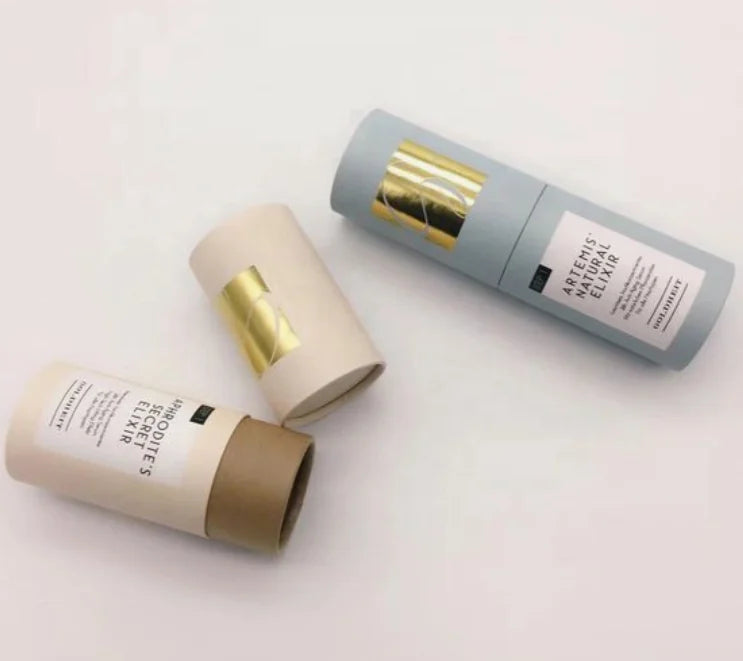 Eco Friendly Modern Cosmetic Custom Printed Dropper Bottle Packaging Box Push Paper Tube for Essential Oil