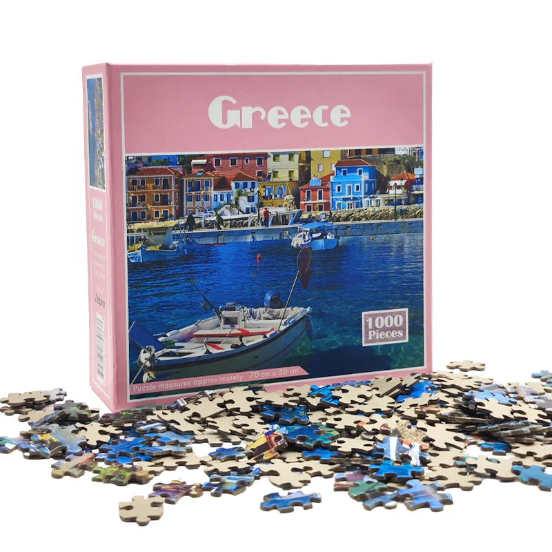 Wholesale Custom Puzzle Manufacturers Personalized IQ Sublimation Blank Jigsaw Puzzle Games Box 1000 Piece for Kids Adulte