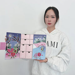 Customized Cardboard Calendar Countdown 24 Pcs Gifts Calendar Box Christmas Advent Calendar Custom Packaging Box With logo