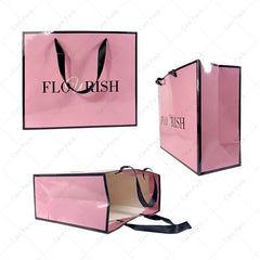 Premium Custom Die Cut Paper Bag Recyclable Boutique Shopping Gift for Shoes and Clothes Wholesale Custom Logo