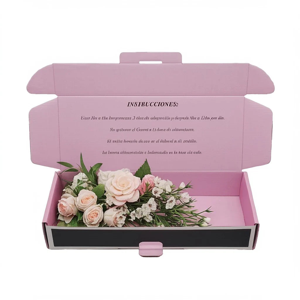 Custom Printed Carton Corrugated Cardboard Shipping Parcel Mom Gift Paper Packaging Floral Flower Boxes for Flowers Bouquets