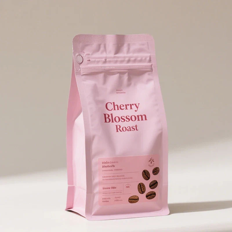 Label Plastic One Way Valve Roated Bean Flat Bottom Zipper Coffee Beans Bags With Valve and Zipper