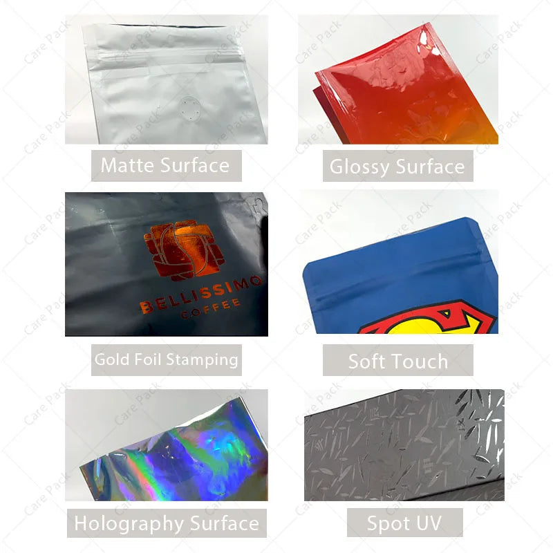 Custom Printing Food Flour Nut Rice Tea Spices Stand up Kraft Paper Bag Resealable Zipper Packaging Pouch
