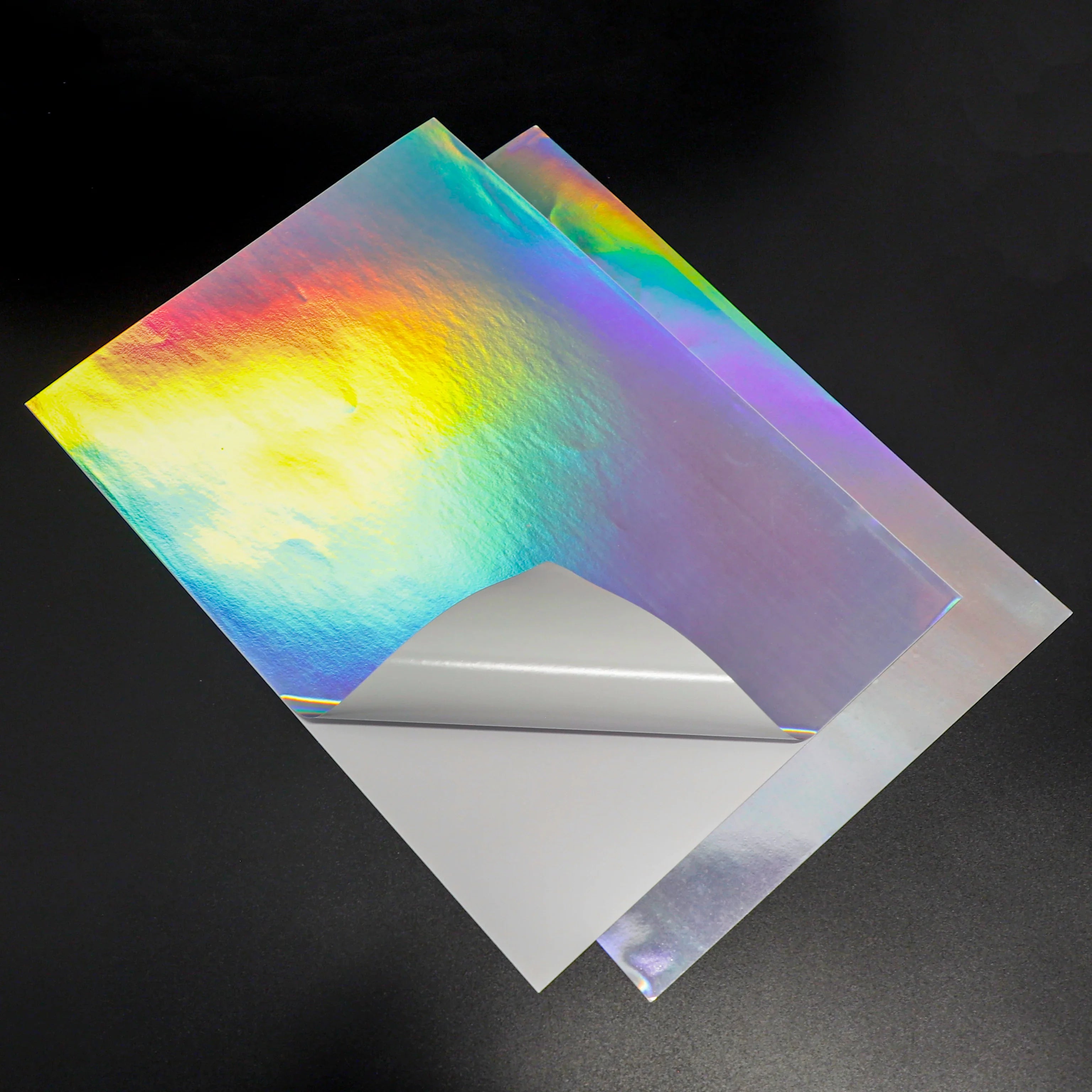 Holographic A4 Destructible Stickers Sheets Vinyl A4 Egg Shell Paper Adhesive Graffiti Hologram Eggshell Stickers Sheet