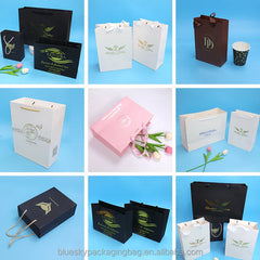 Custom Logo Shopping Paper Bag with Handle Durable&Stylish Paper Bag for Retail Stores Supermarkets Brand Packaging Paper Bags