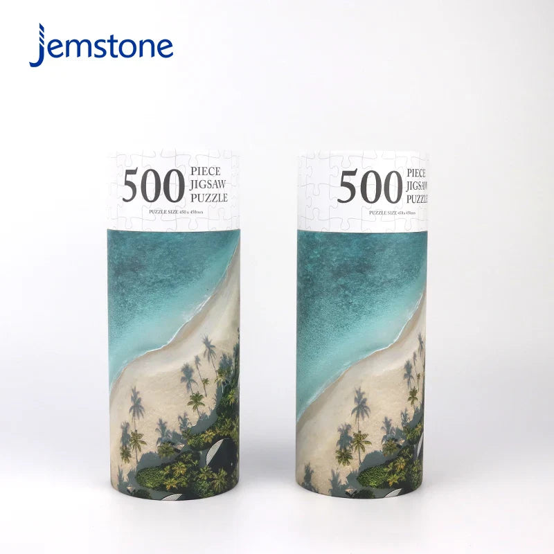 Custom Printed Eco-Friendly Kraft Cardboard Cylinder Tube Perfume Toys Jigsaw Puzzles Paper Tube Packaging