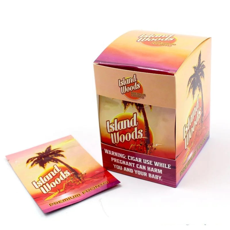 Custom Printing Size Flat Pouch 3 Sides sealed  Woods Bag for Tobacco Product Smoke Accessories Paper Boxes