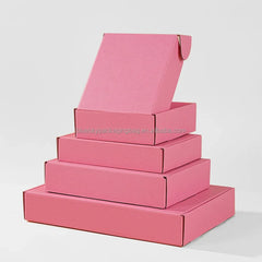 Wholesale pink Colored Airplane Boxes square Packaging Paper Boxes for Jewelry Clothing Cosmetics Express Delivery Box with Logo