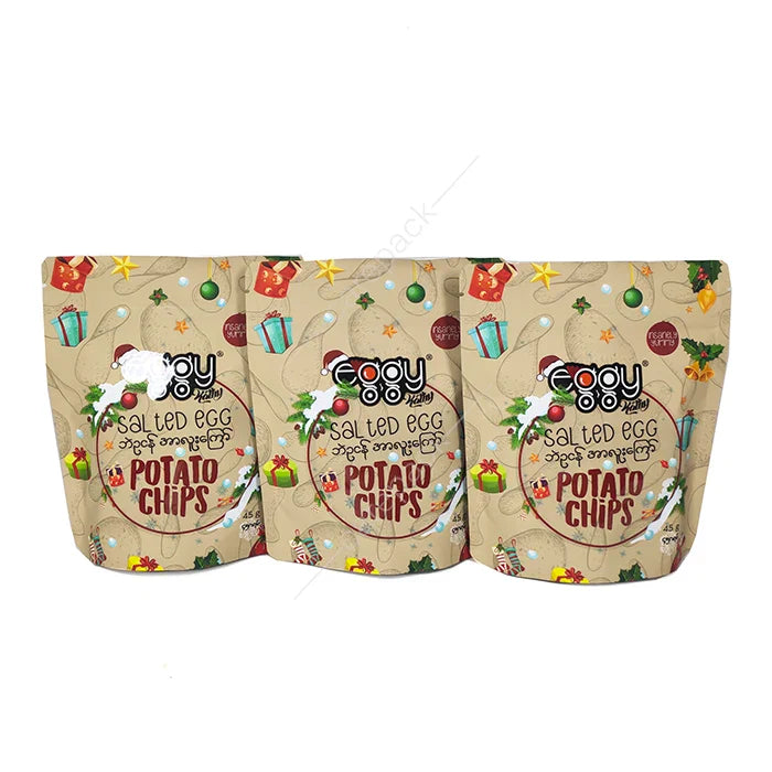 Stand up Pouch Zip Lock Bags Merry Christmas Gift Food Packaging Custom Printed Kraft Paper Gravure Printing Zipper Top Accept