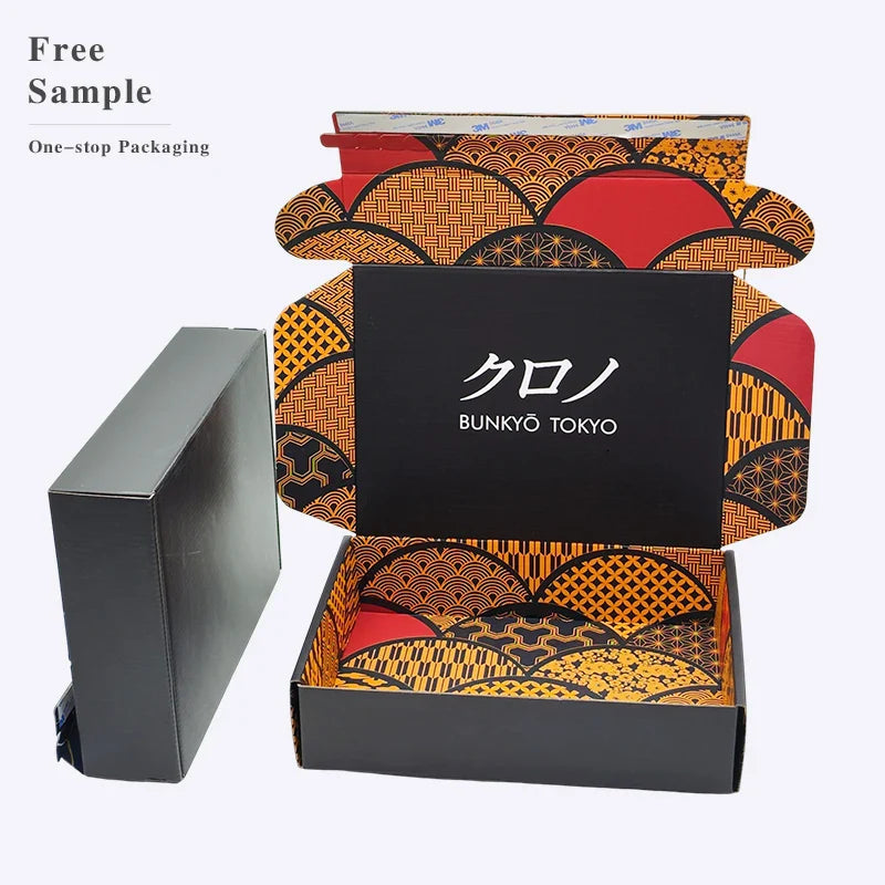 Customize Corrugated Cardboard Carton Craft Mailer Shipping Mail Packaging Boxes for Small Business With Logo Zipper Packaging