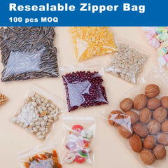 Custom Wholesale Printed Cheap LDPE/HDPE Jewelry Packaging pp Plastic Transparent Zipper Zip Lock Bag