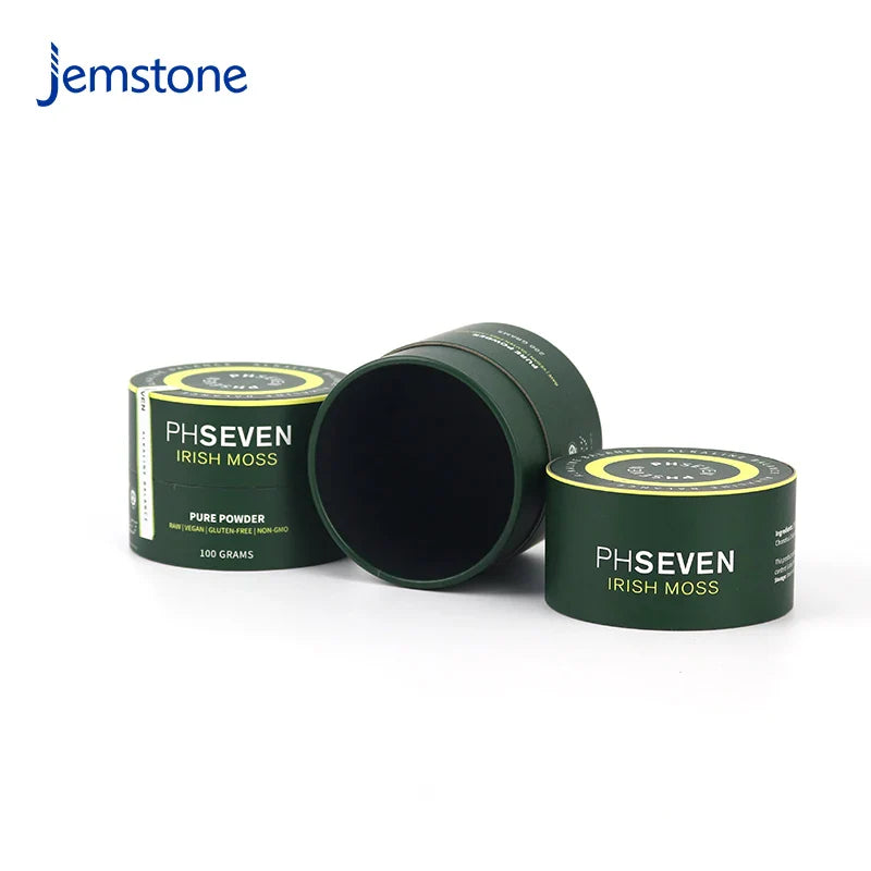 Custom Recyclable Luxury Round Powder Spice Paper Tube Food Grade Kraft Cardboard Tea Coffee Candle Cylinder Packaging