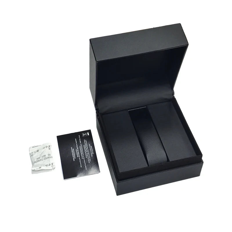 Luxury Premium Black Pu Leather Paper Cardboard Collection Gift Men Ladies Jewelry Watches Box Packaging With Logo