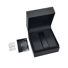 Luxury Premium Black Pu Leather Paper Cardboard Collection Gift Men Ladies Jewelry Watches Box Packaging With Logo