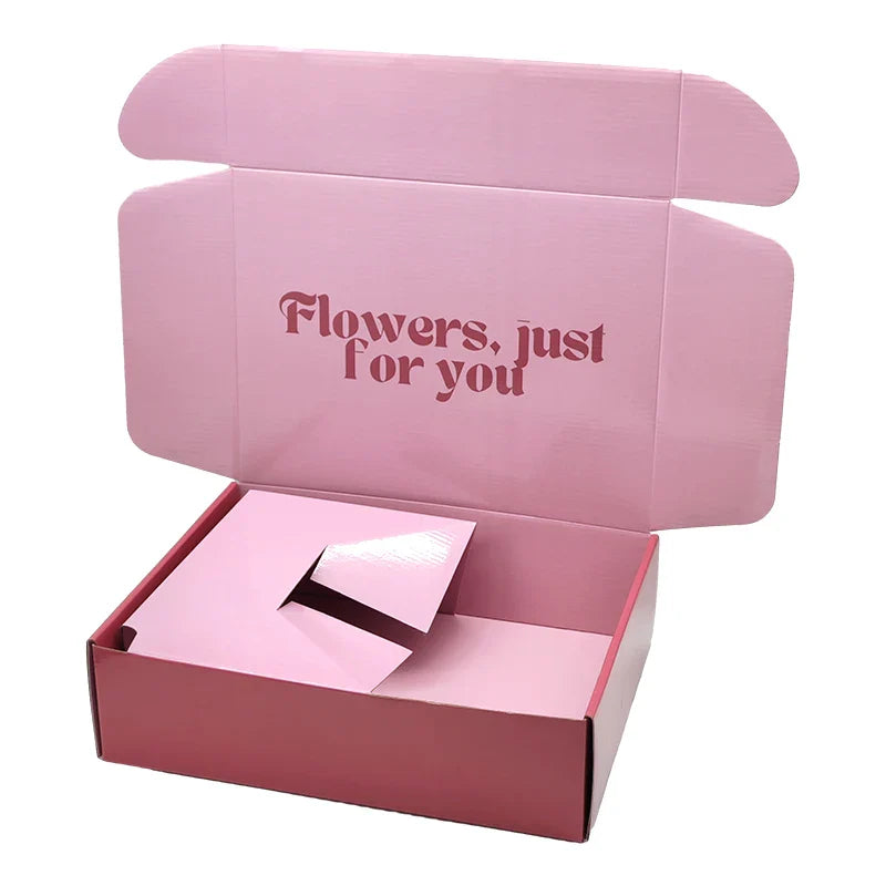 Custom Flower Boxes Matte Double-Sided Printed Paper Box for Valentine's Day Bouquet Gift Packaging Durable Carton Gift Box