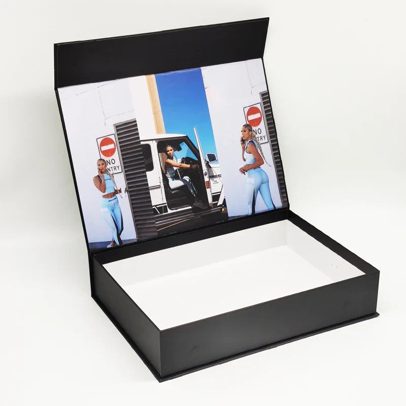 Magnetic Book Shape Box Custom Logo Solid Rigid Cardboard Packaging Paper Gift Boxes