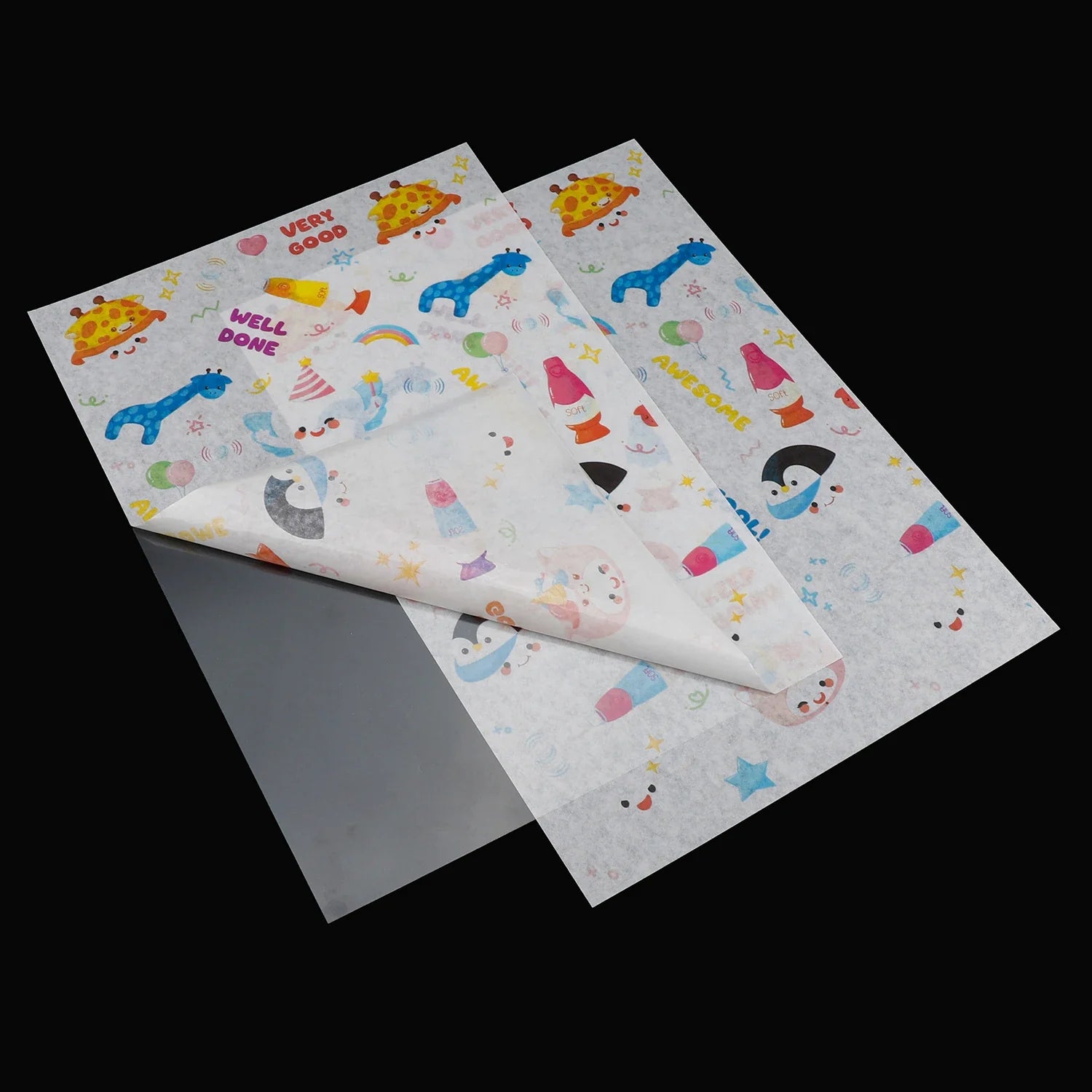 Inkjet Printable Printing A4 Washi Matte Translucent Tracing Sticker Paper With Clear Plastic Backing for Inkjet Printer