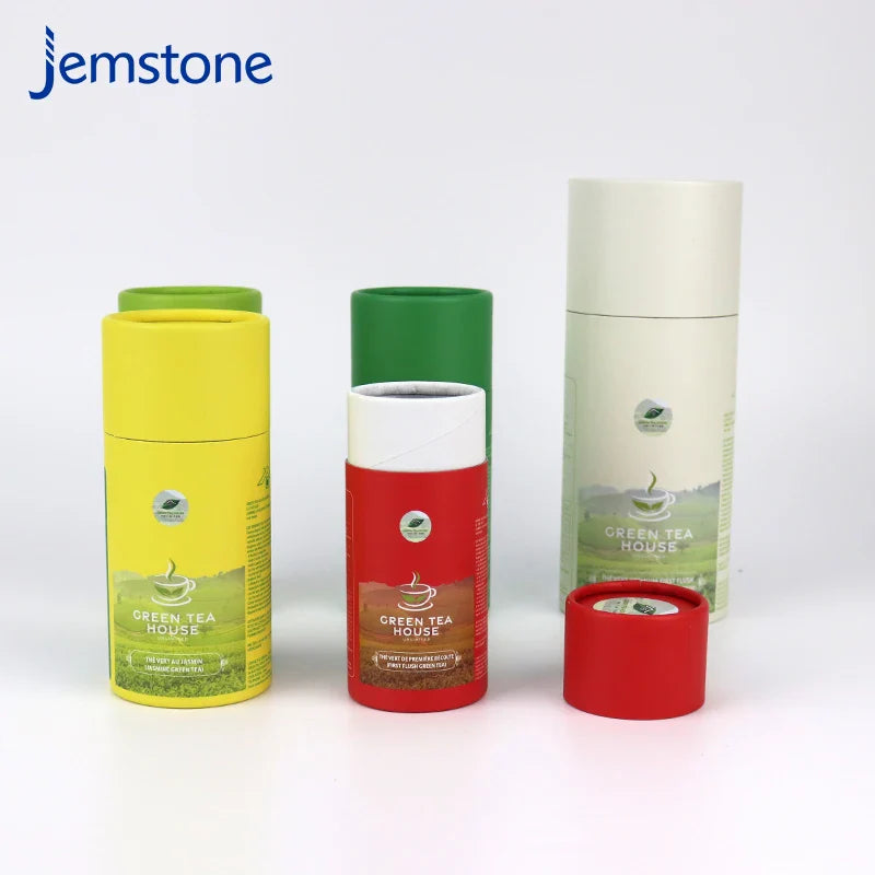 Food Grade Cosmetic Perfume Deodorant Kraft Cardboard Box Tube Candle Coffee Bean Tea Spice Powder Paper Tube Cylinder Packaging