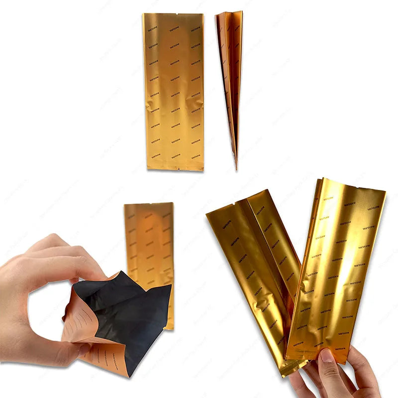 Biodegradable Custom Glossy Printed Tea Coffee Food Package Pouch Ziplock Packaging Bag Heat Seal Back Sealing Side Gusset Bag