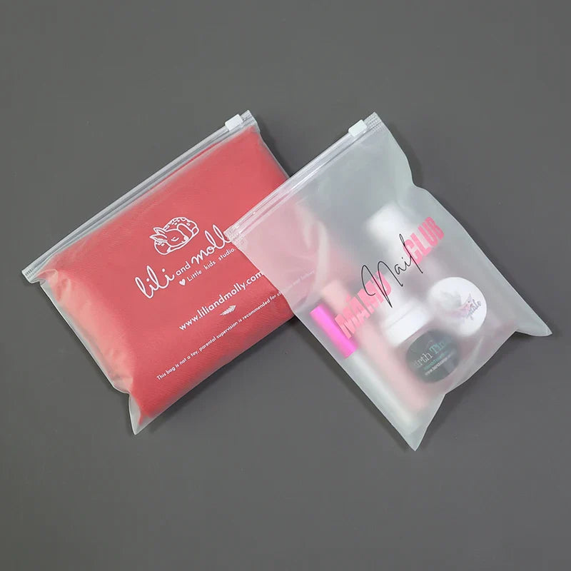 Custom Biodegradable Plastic Clothing Packaging Bags for Packaging Shipping Zipper Bag with Own logo Zip Bag