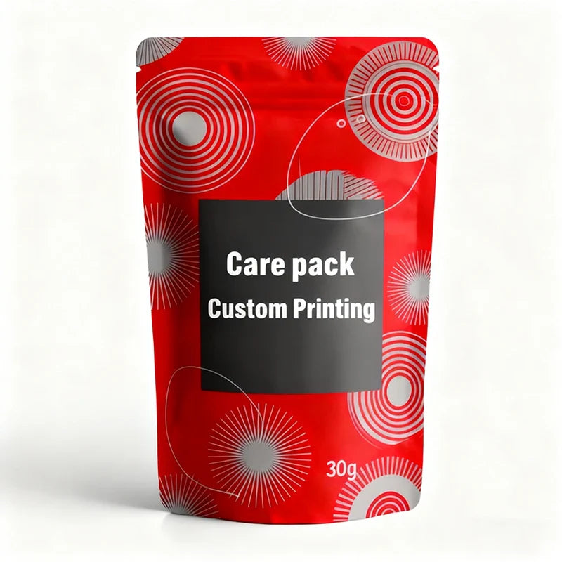 PLA PBAT Hermetic Snack Foil Plastic Durable Laminate Pouches Die Cut 3g 7g 14g Zipper Edible Mylar Pack Stand up Pouch