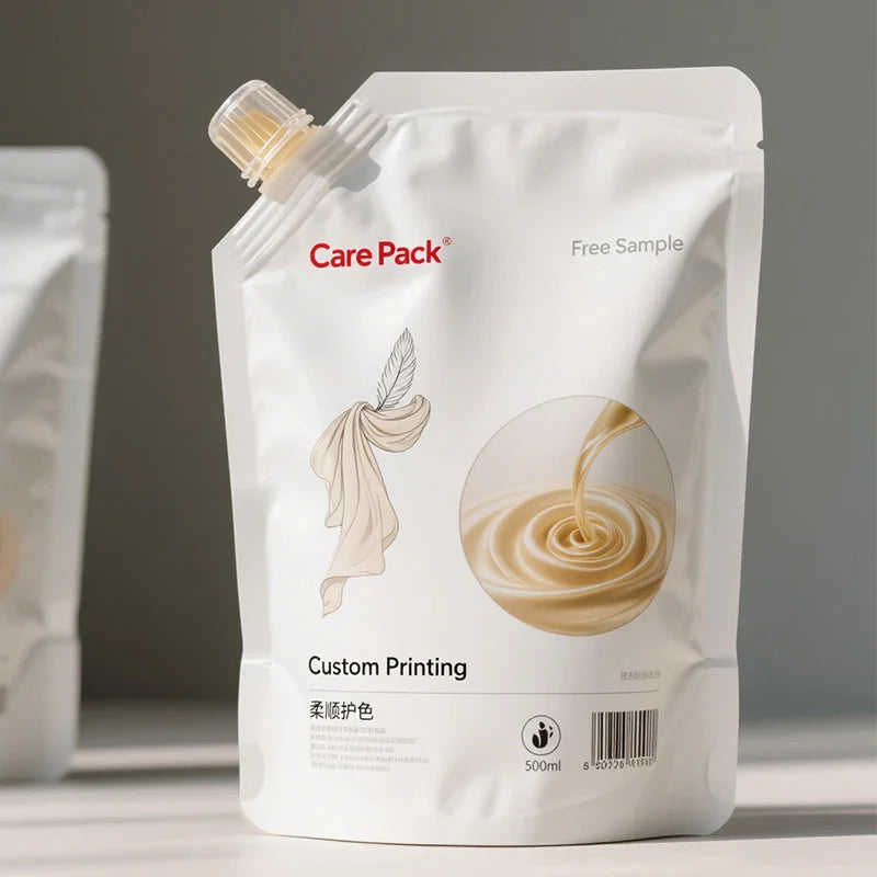 Custom 90g/140g High Barrier Stand up Laundry Self-sealing Mouth Care Disinfection Spout Pouch Liquid Packaging Bag