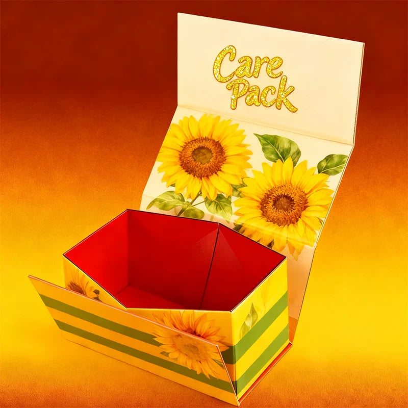 Thanks Giving Reusable Recyclable Folding Packaging Flat Folding Printing Hard Rigid Foldable Paper Box With Magnet Closure