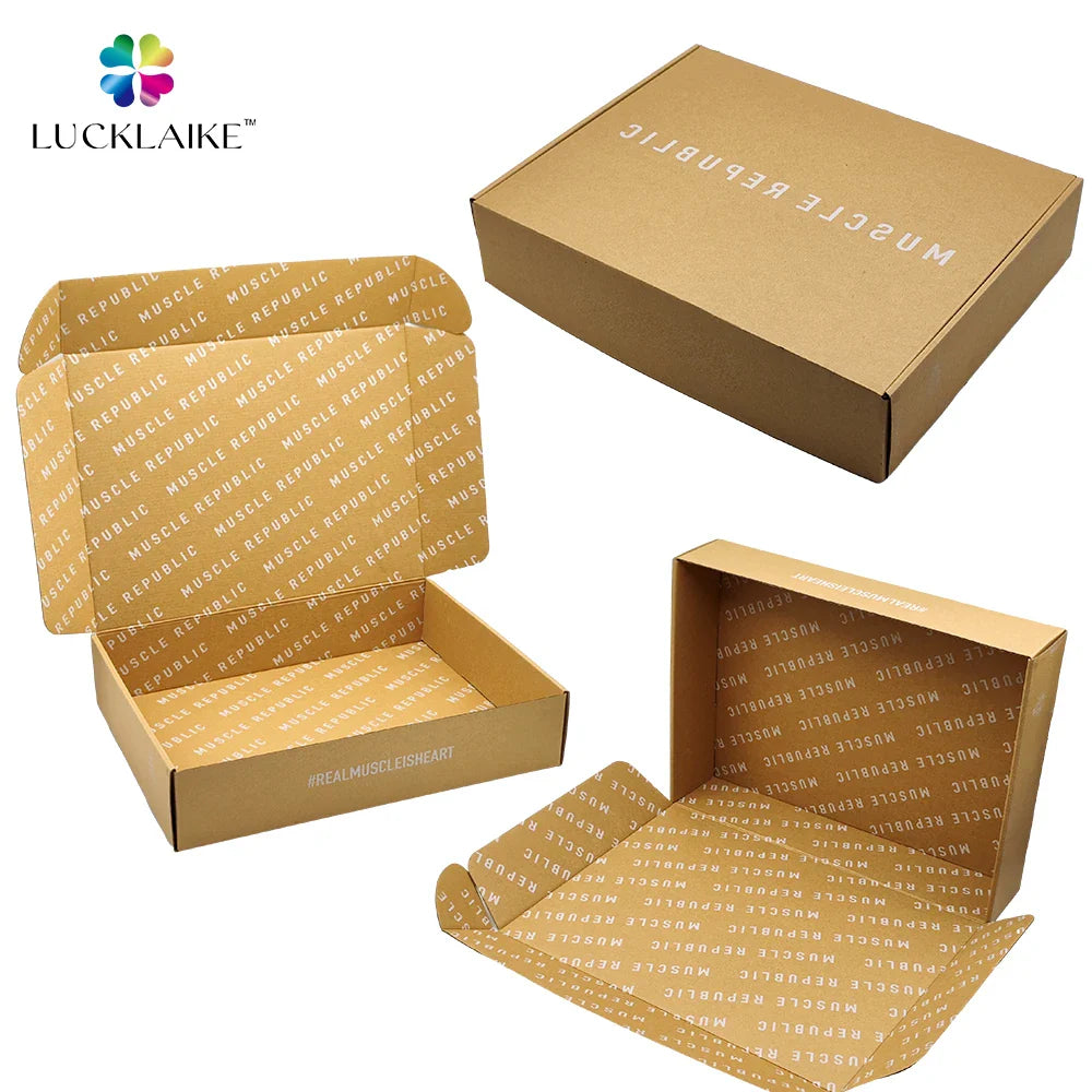 AU Free Design E Flute Recyclable Apparel Shipping Mailer Box Custom Logo Printed Corrugated Folding Kraft Paper Boxes