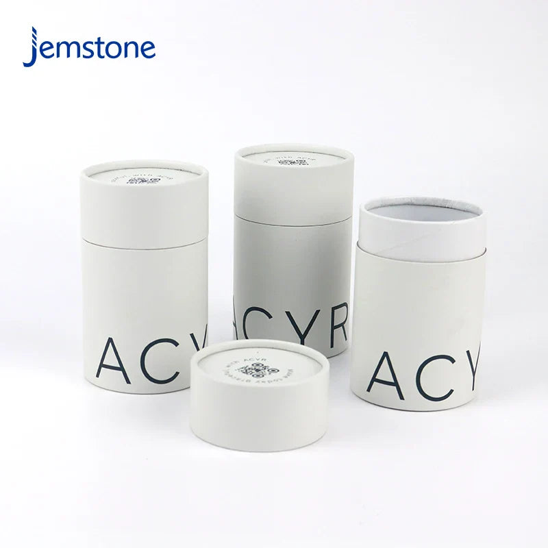 Custom Luxury Cosmetic Bottle Box Kraft Cardboard Tube Tea Coffee Cylinder Packaging Skincare Essential Oil Perfume Paper Tube