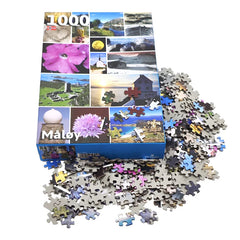 Luck Packing Wholesale Adults Custom Personalized Jigsaw Puzzle Game Box Manufacturer 1000 Pieces Custom Jigsaw Puzzle