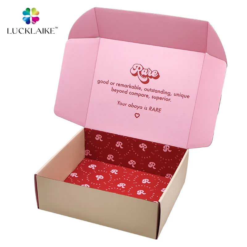 Customize Corrugated Cardboard Carton Craft Mailer Shipping Mail Packaging Boxes for Small Business With Logo Zipper Packaging