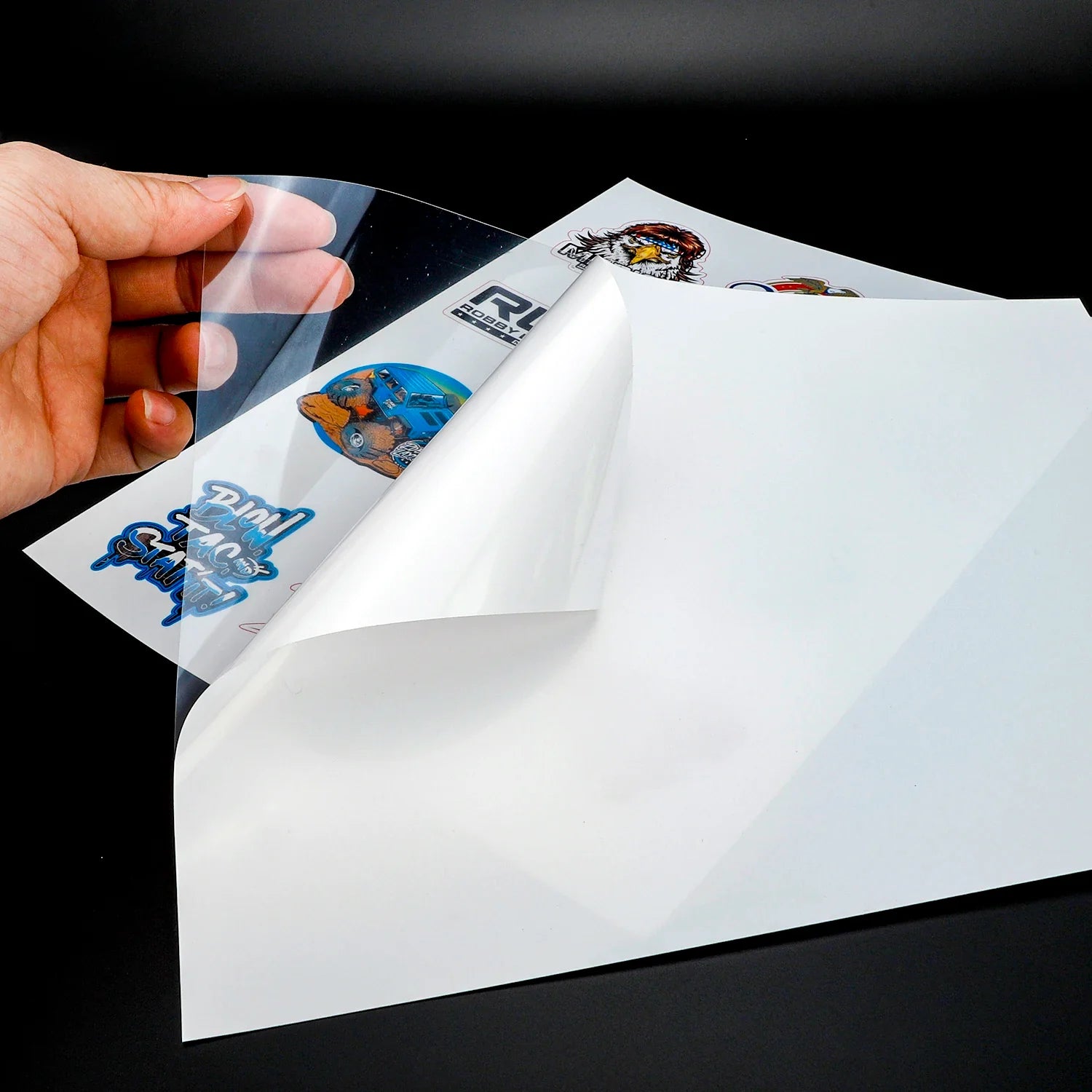 Inkjet Printable A3 A4 Yupo Sticker Paper Vinyl Clear Backing, Matte Transparent Back Sticker Sheet With Clear Plastic Backing