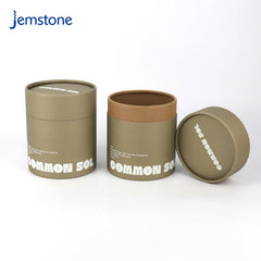Custom Logo Food Loose Tea Coffee Cylinder Packaging Box Candle Jar Round Cardboard Tube Luxury Aromatherapy Kraft Paper Tube
