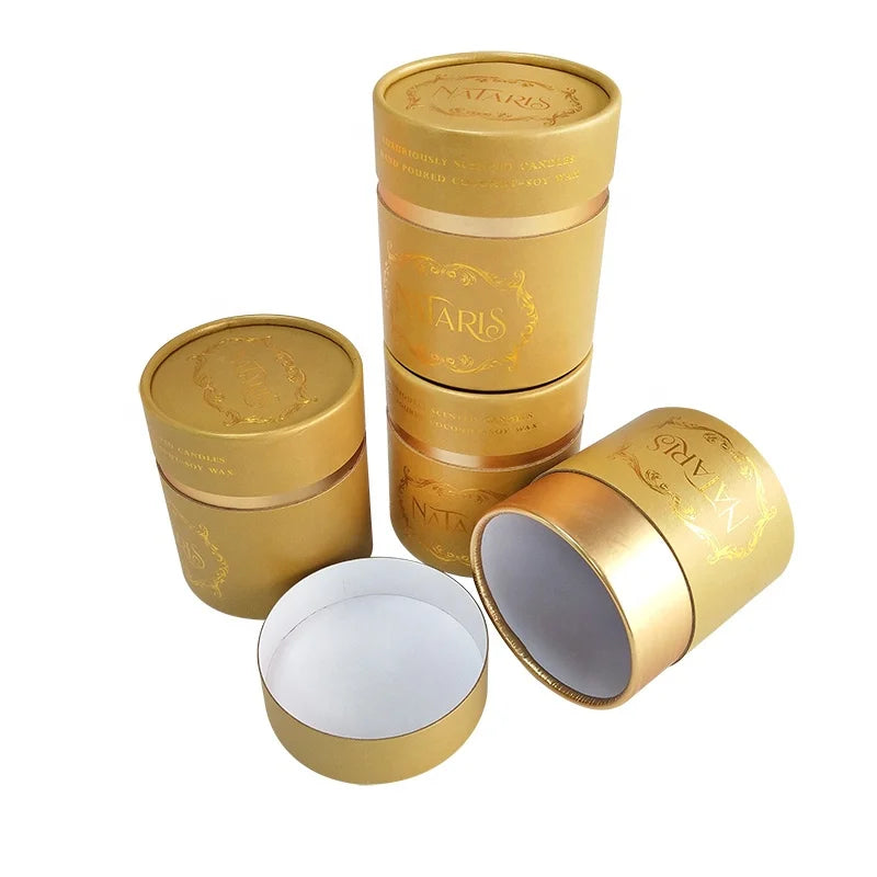 Free Sample Gift Box with Lid Luxury Empty Custom Cylinder Cardboard Paper Tube Packaging Candle Round Box