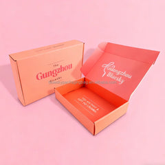 Custom Logo Recyclable Matt Lamination Pink Small Batch Colored Airplane Boxes for Clothing and Gift Packaging