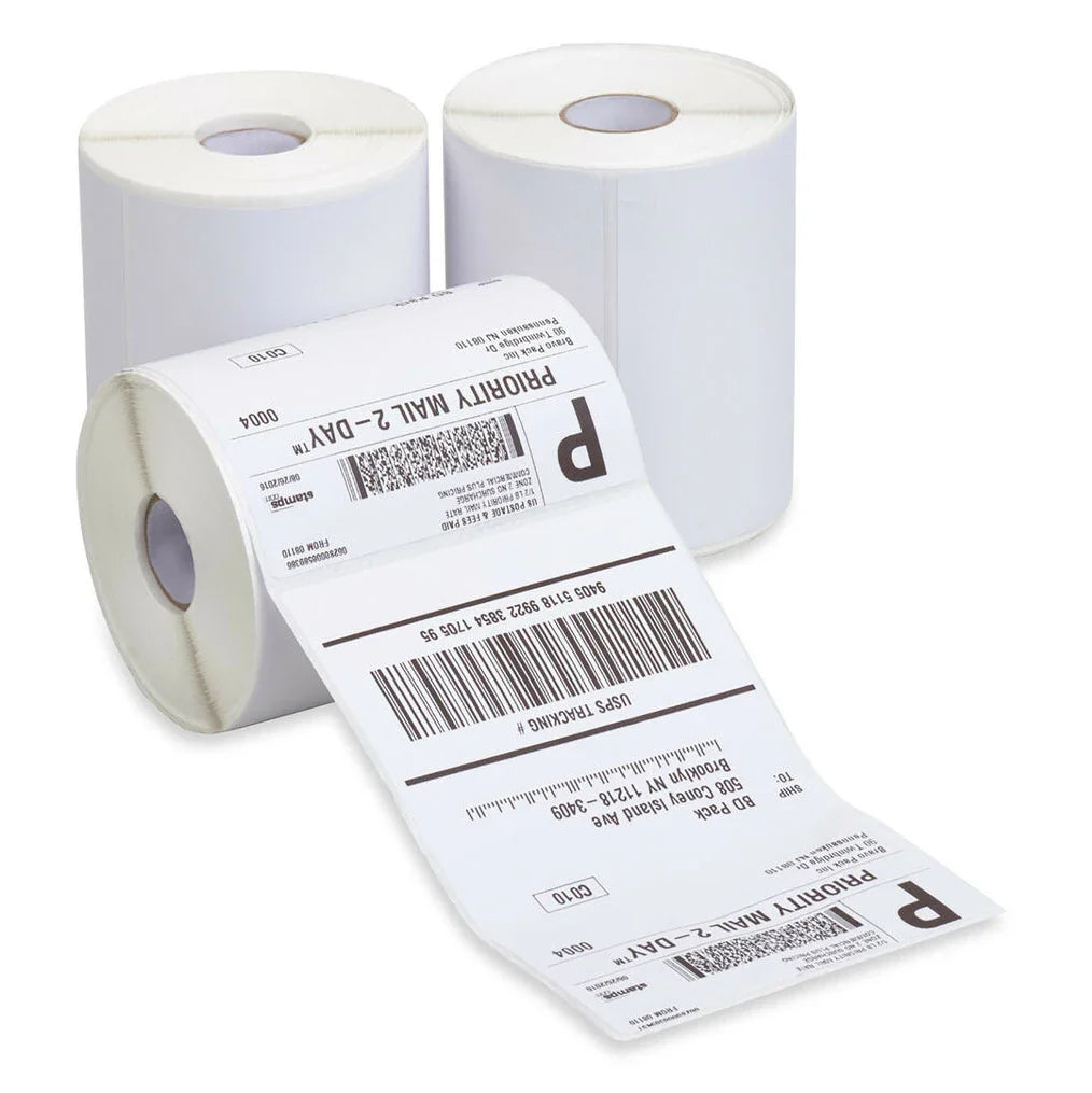 Wholesale Waterproof Oilproof Roll A6 Waybill Adhesive Paper 100x150 White Direct Thermal Shipping Label 4x6 Thermal Sticker