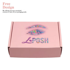 Customized Luxury Personalized Matte Pink Shipping Mailing Parcel Package Paper Lash Packaging Boxes for Clothing