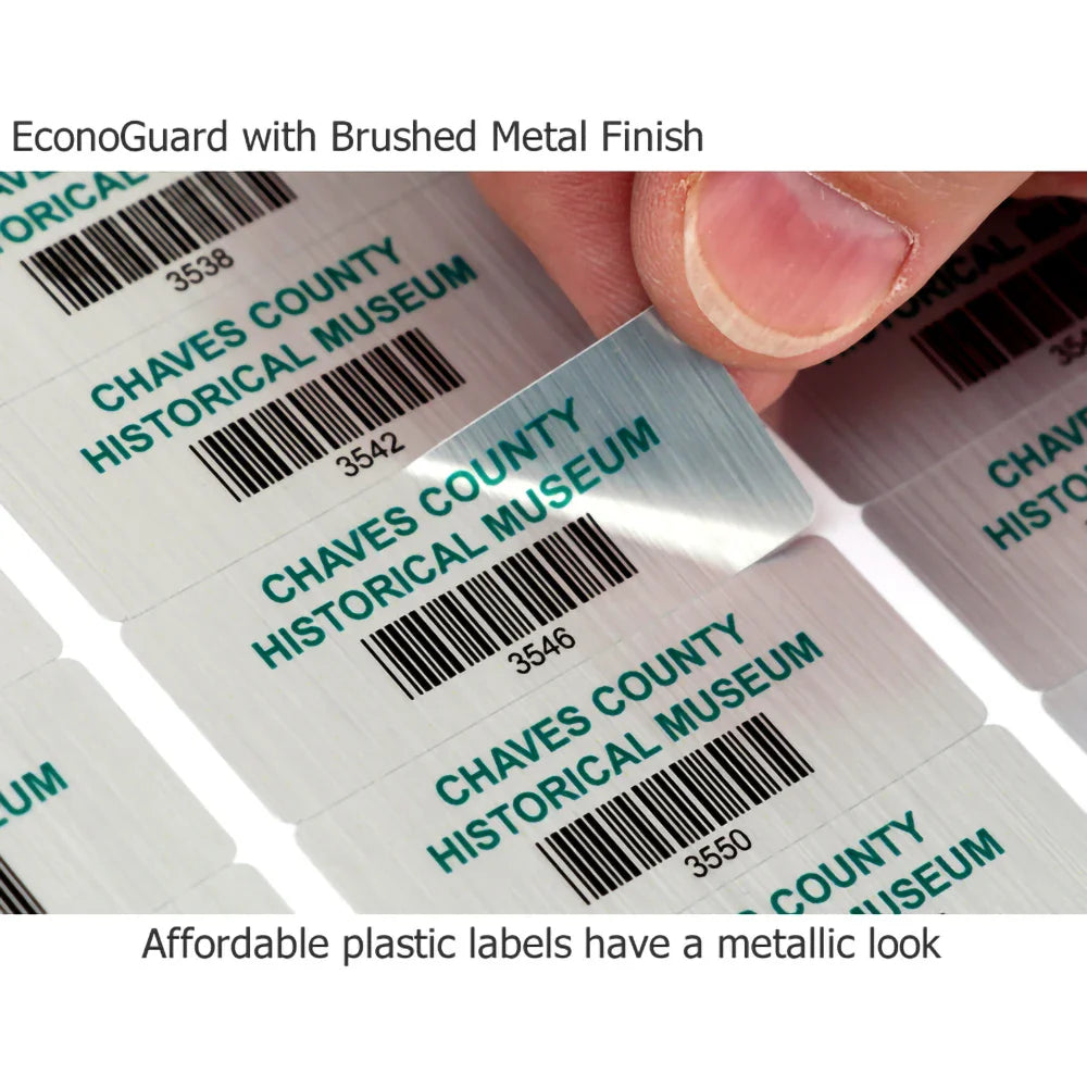 Custom Adhesive Metal Aluminum Qr Code Barcode Pre Printed Asset Tracking ID Labels Sticker Fixed Asset Tags and Label Printing