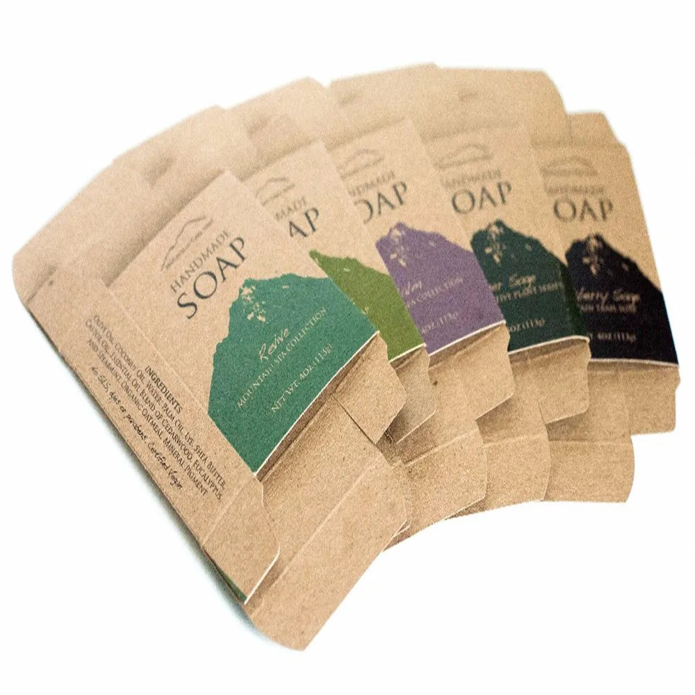 Recycled Brown Paper Kraft Die Cut Soap Packaging Box Cardboard Boxes for Soap