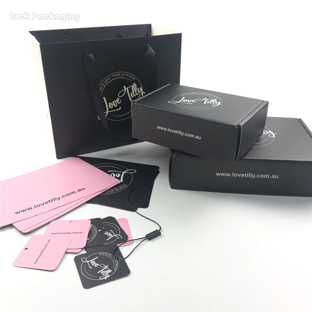 Wholesale High Quality Custom Size Corrugated Cardboard Box Black and Pink Cosmetic Set Postal Mailing Box for Cosmetic