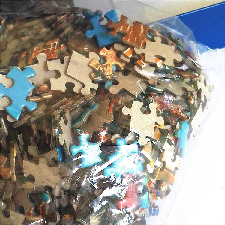 Dongguan Supplier Customized 1000 Pieces Jigsaw Puzzles Scenery City Picture Printing Cardboard Die Cutting Game for Paper