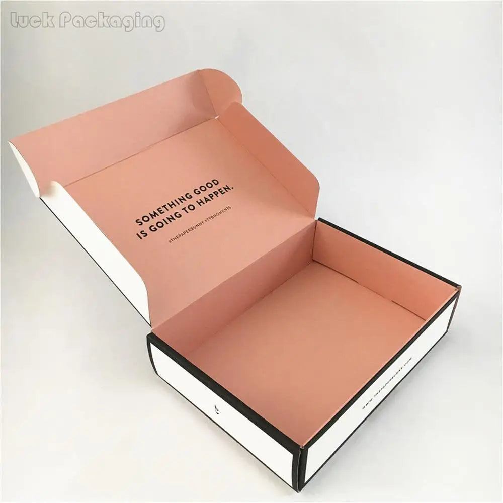 White logo Printed extra Large Rectangle Flat Heavy Duty Reusable Mailer Box Packaging Gift Shipping Box Hard